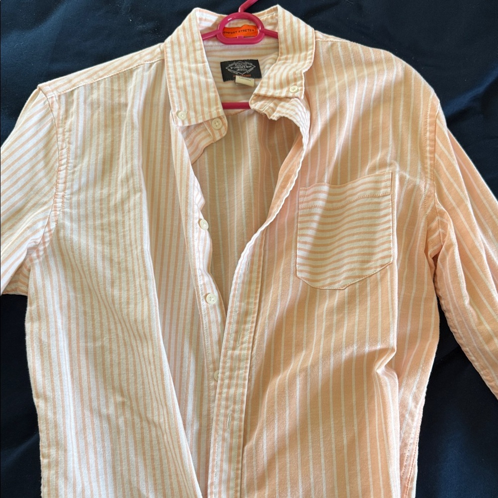 St. John's Bay Peach Striped Casual Shirt